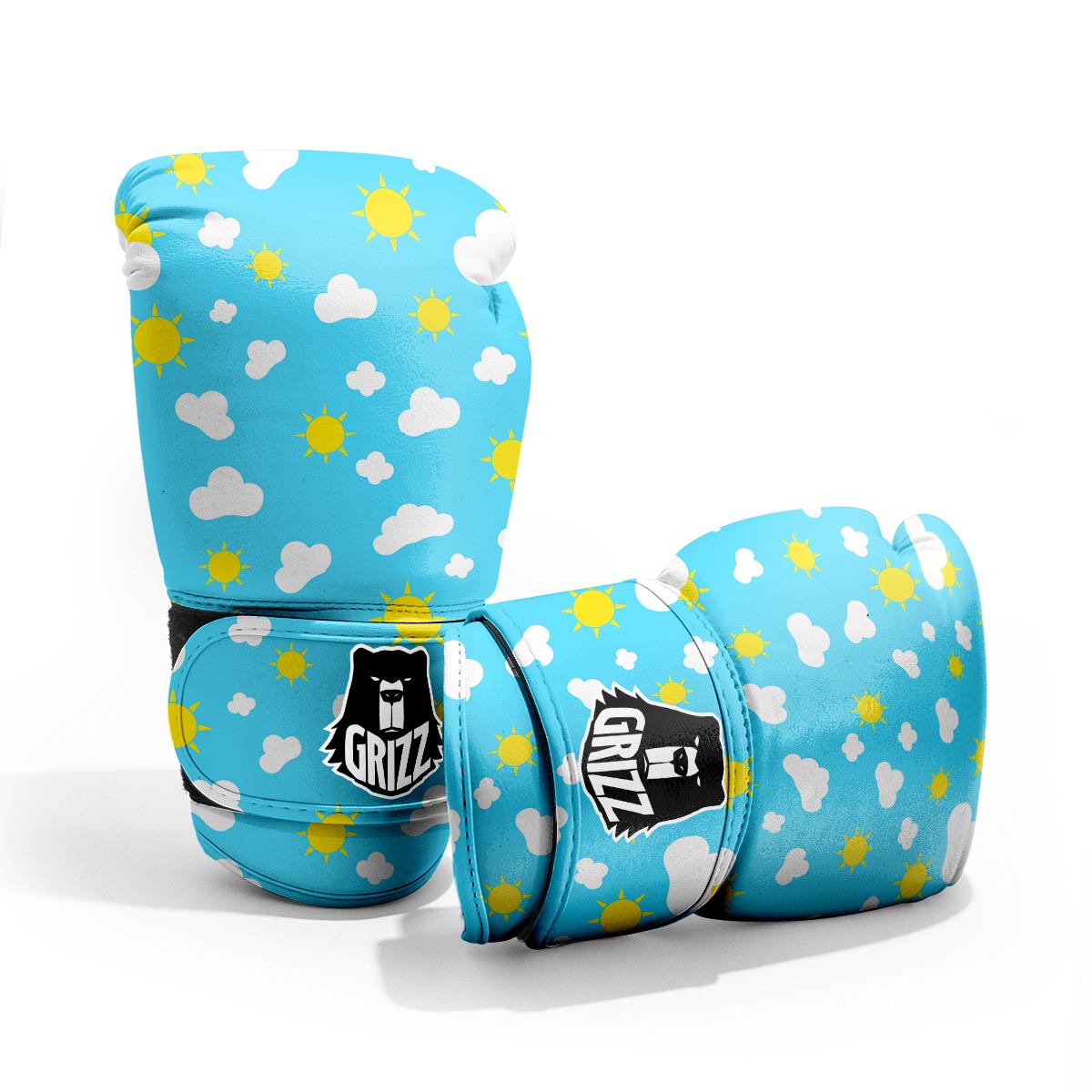 Sun Shiny Print Pattern Sparring Gloves-grizzshop