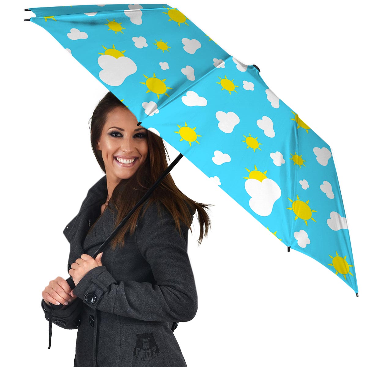 Sun Shiny Print Pattern Umbrella-grizzshop