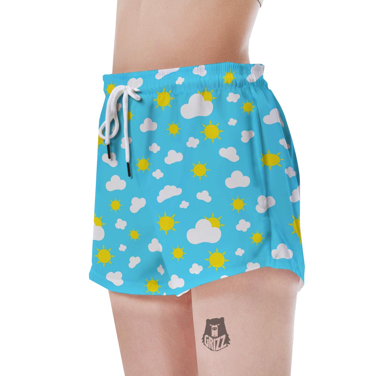 Sun Shiny Print Pattern Women's Shorts-grizzshop