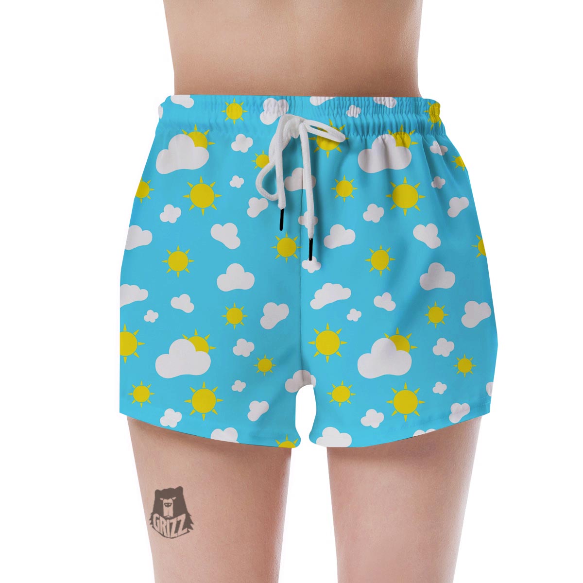 Sun Shiny Print Pattern Women's Shorts-grizzshop
