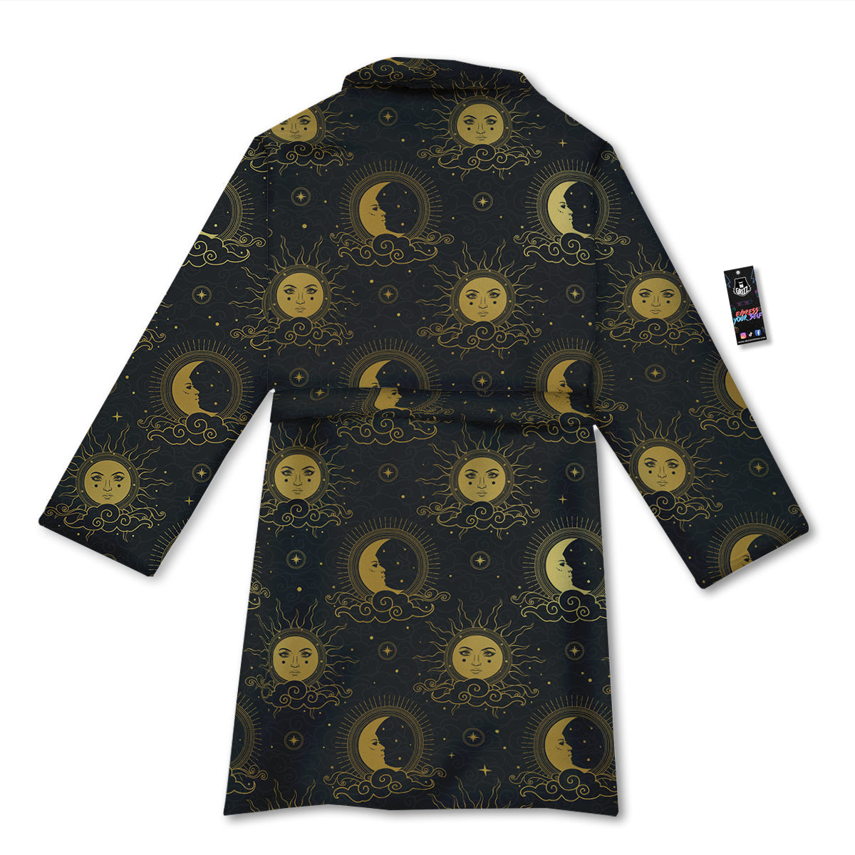 Sun Vintage Print Pattern Bathrobe-grizzshop