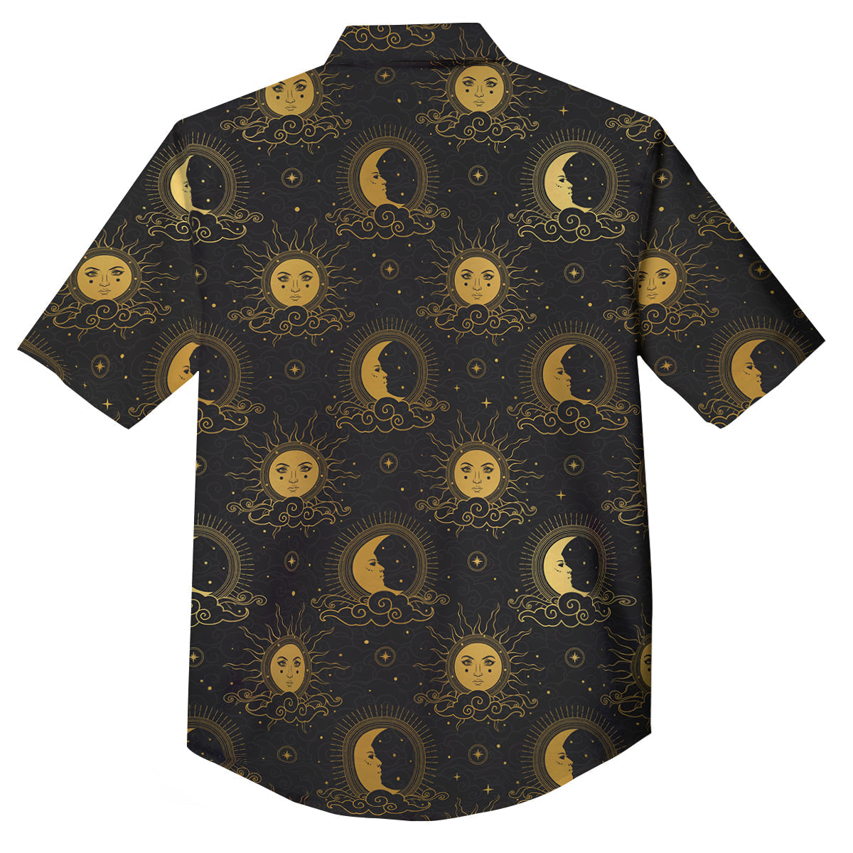 Sun Vintage Print Pattern Button Up Shirt-grizzshop