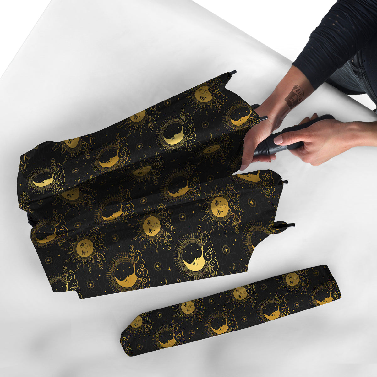 Sun Vintage Print Pattern Umbrella-grizzshop