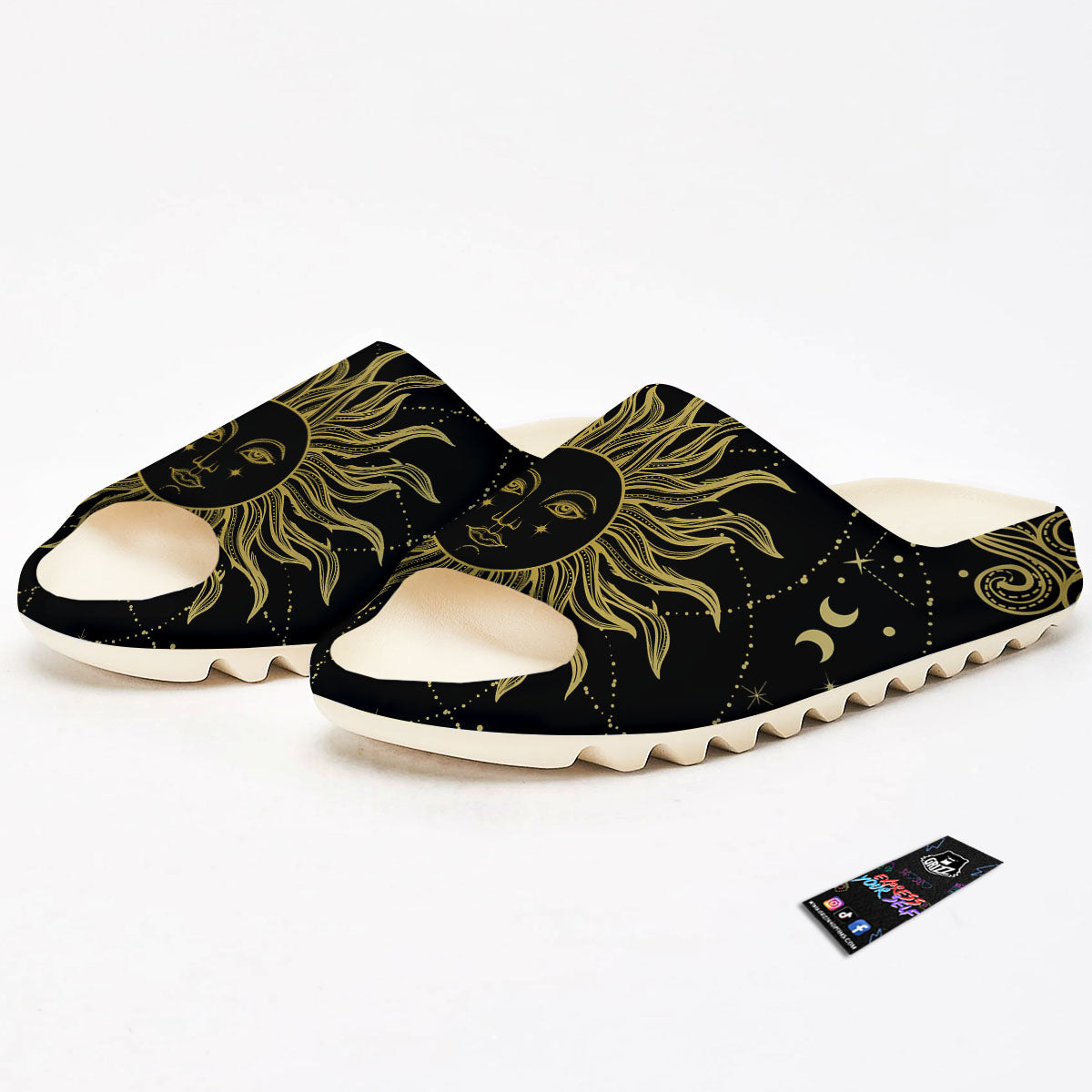 Sun Celestial Vintage Print Sandals-grizzshop