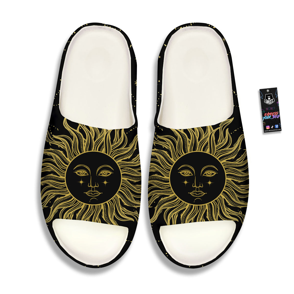 Sun Celestial Vintage Print Sandals-grizzshop