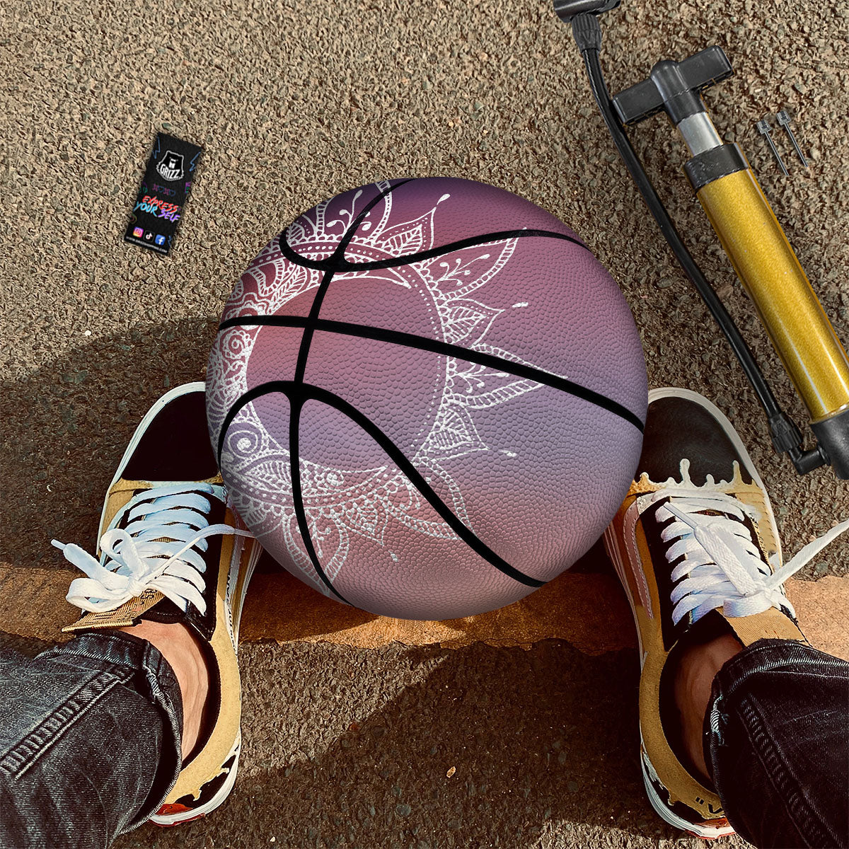 Sun Mandala Print Basketball