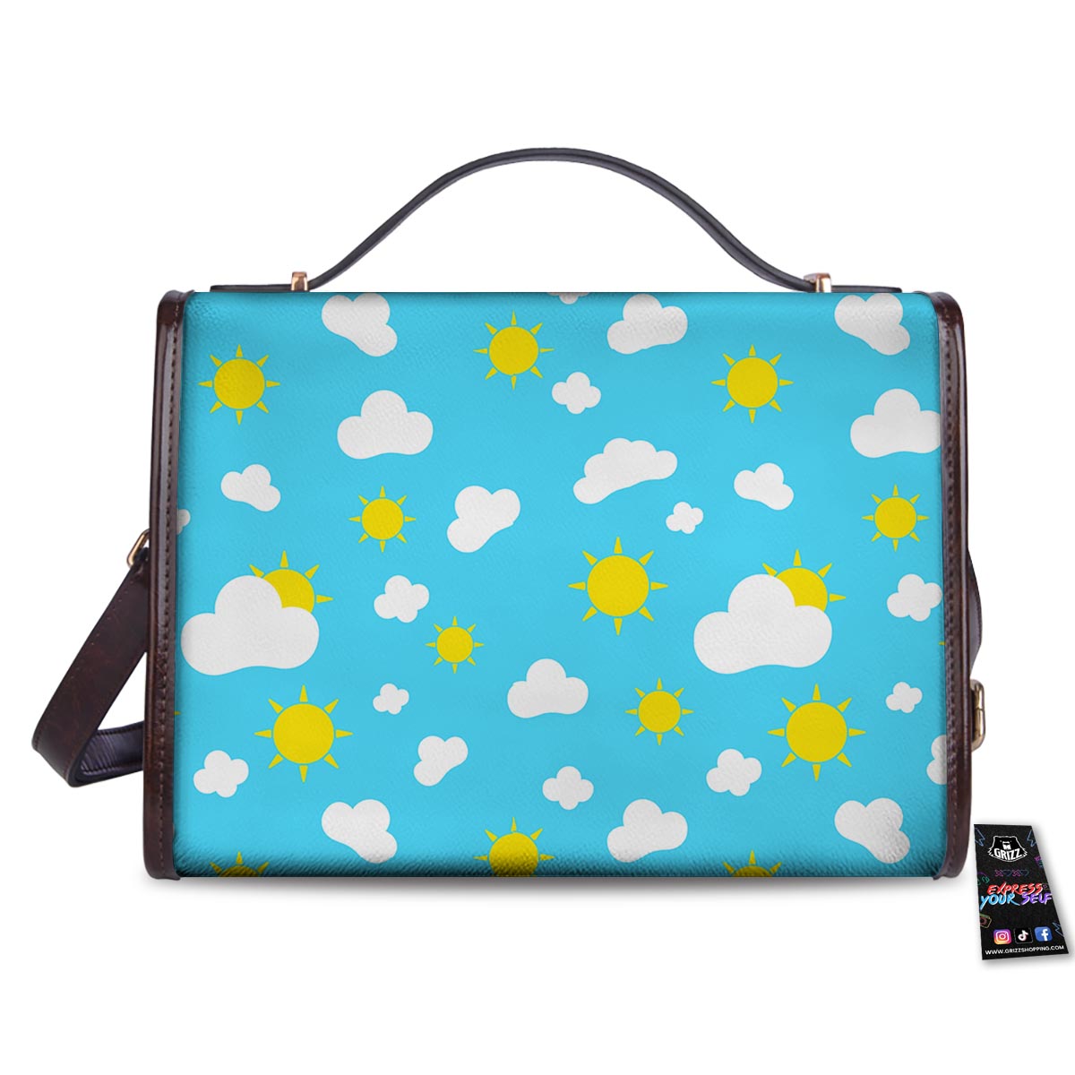 Sun Shiny Print Pattern Women's Satchel Bag