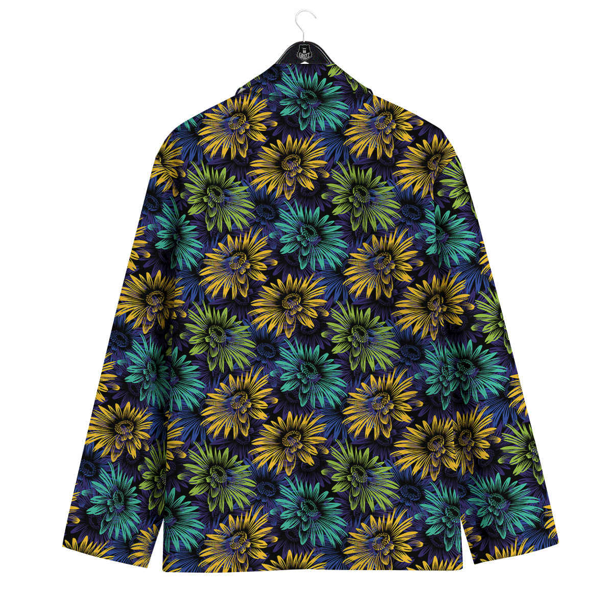 Sunflower Abstract Print Pattern Men's Sport Coat-grizzshop