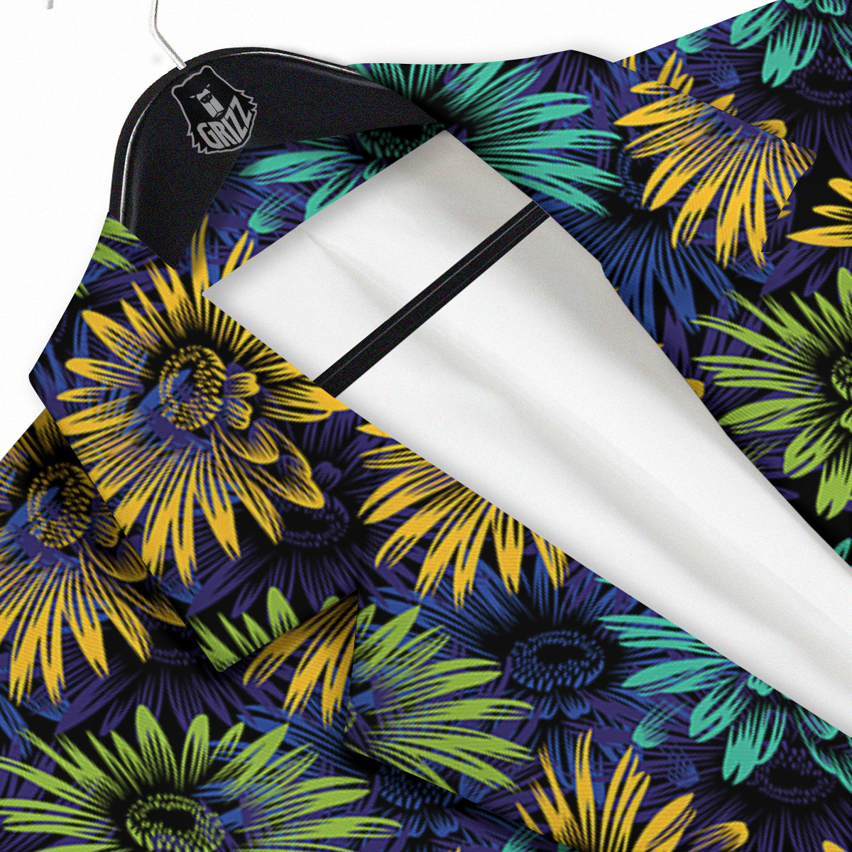 Sunflower Abstract Print Pattern Men's Sport Coat-grizzshop