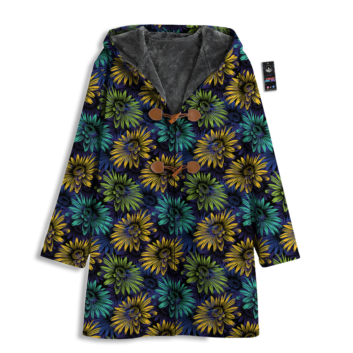 Sunflower Abstract Print Pattern Men's Windbreaker Jacket-grizzshop