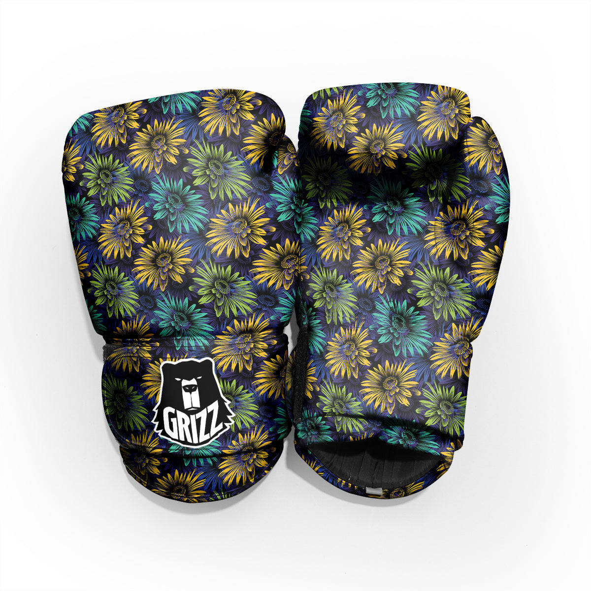 Sunflower Abstract Print Pattern Pro Boxing Glove