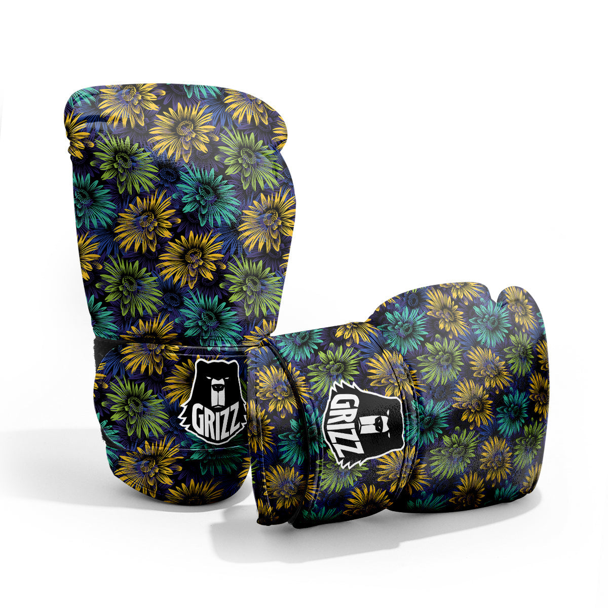 Sunflower Abstract Print Pattern Pro Boxing Glove