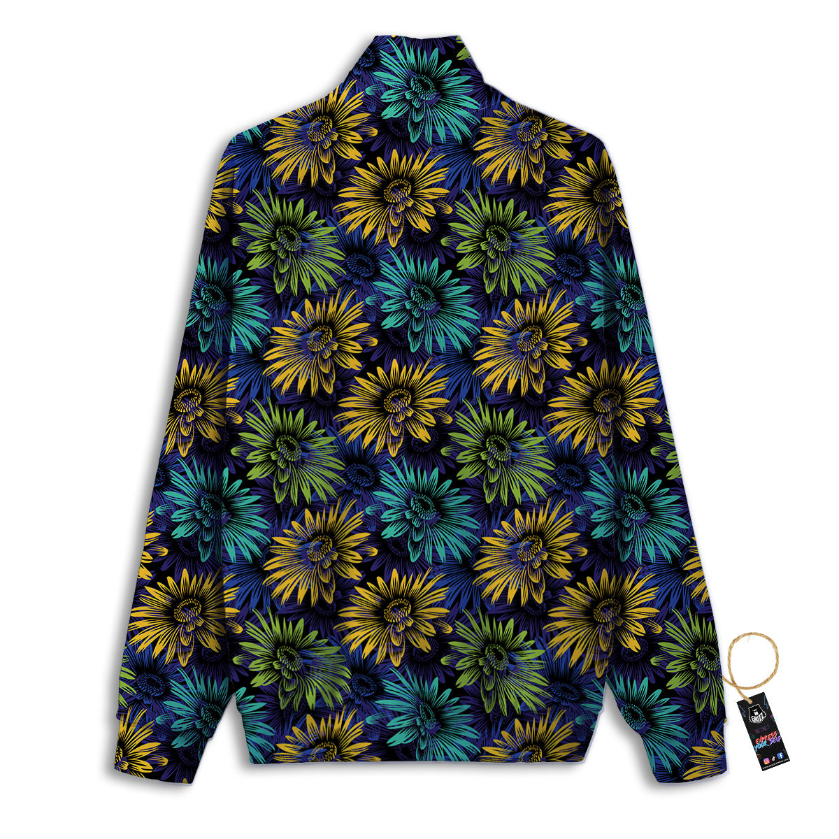 Sunflower Abstract Print Pattern Track Jacket-grizzshop