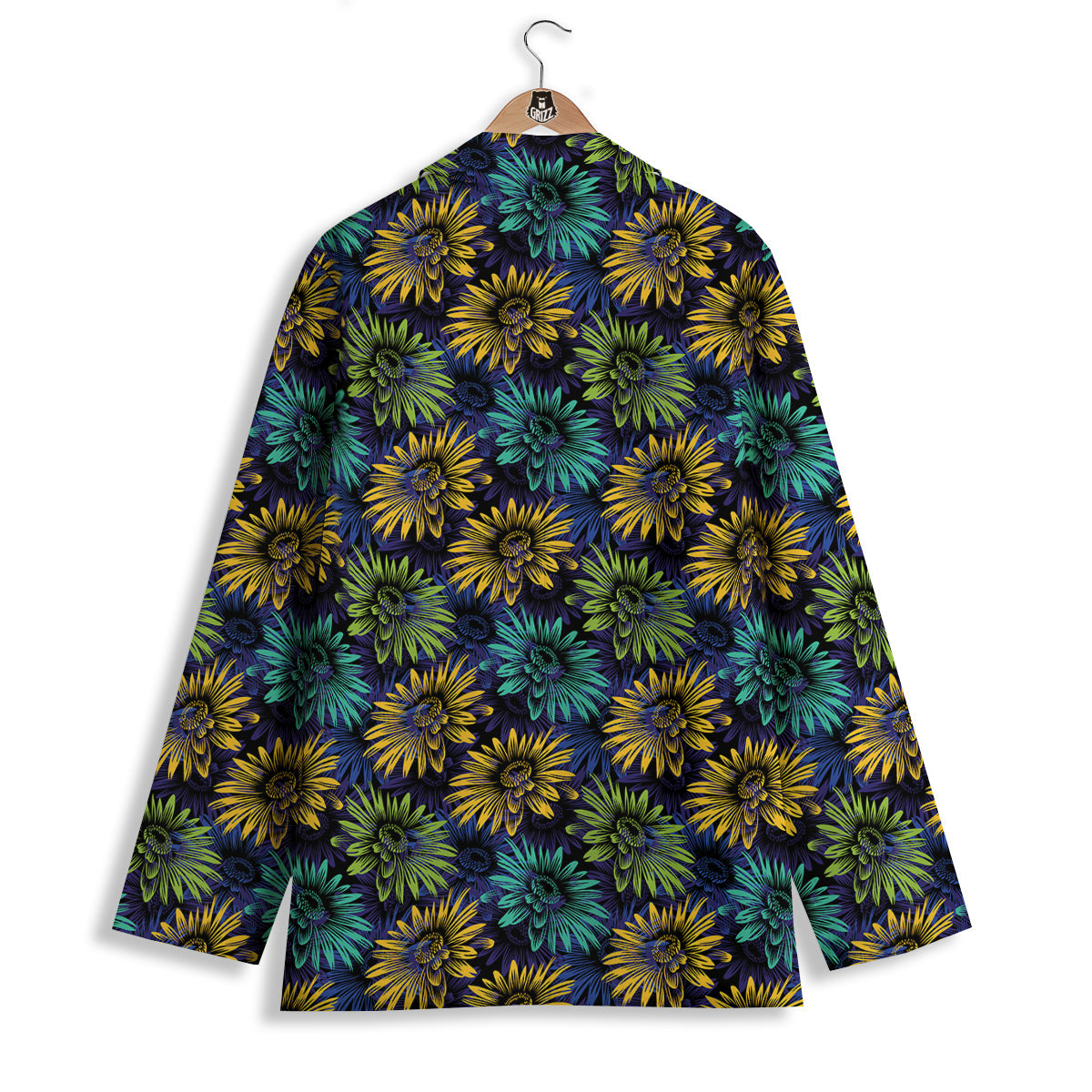 Sunflower Abstract Print Pattern Women's Blazer-grizzshop
