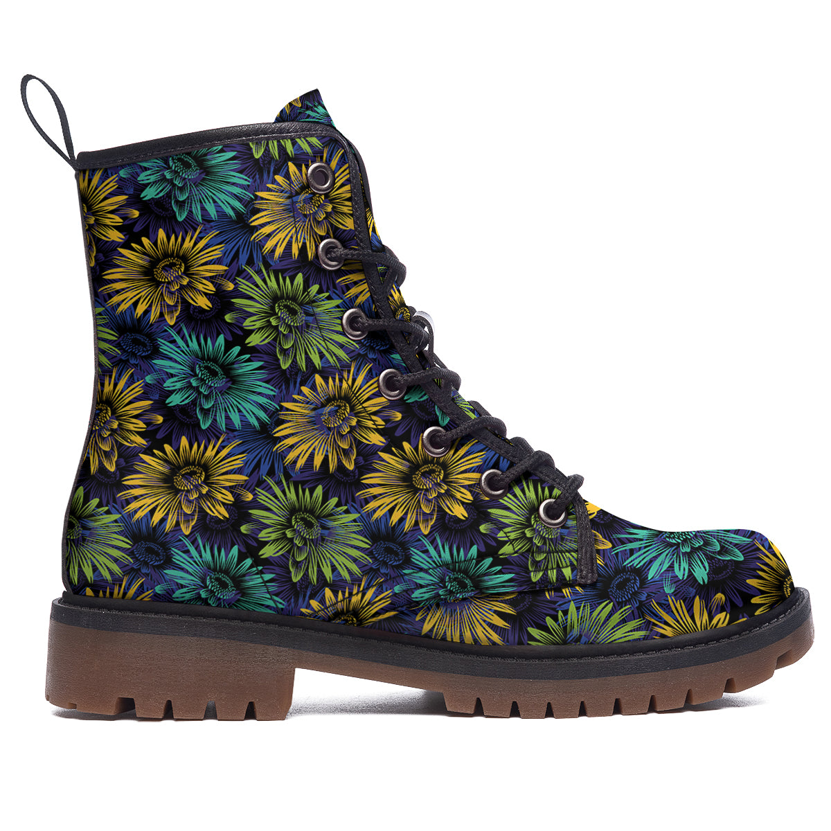 Sunflower Abstract Print Pattern Work Boots-grizzshop