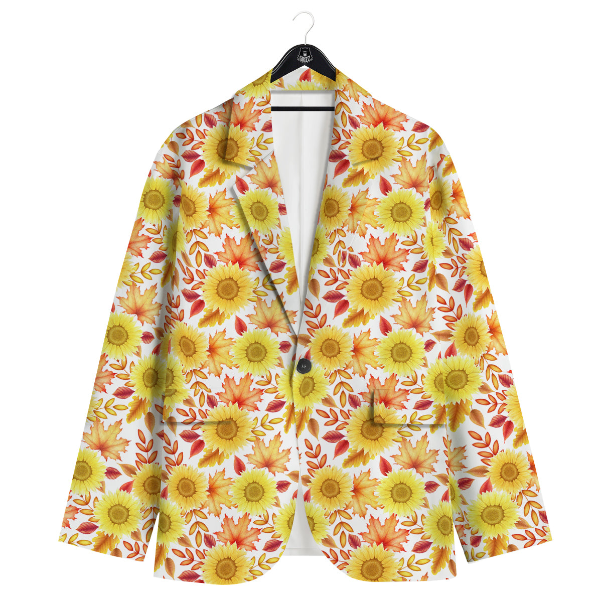Sunflower Autumn Print Pattern Men's Sport Coat-grizzshop