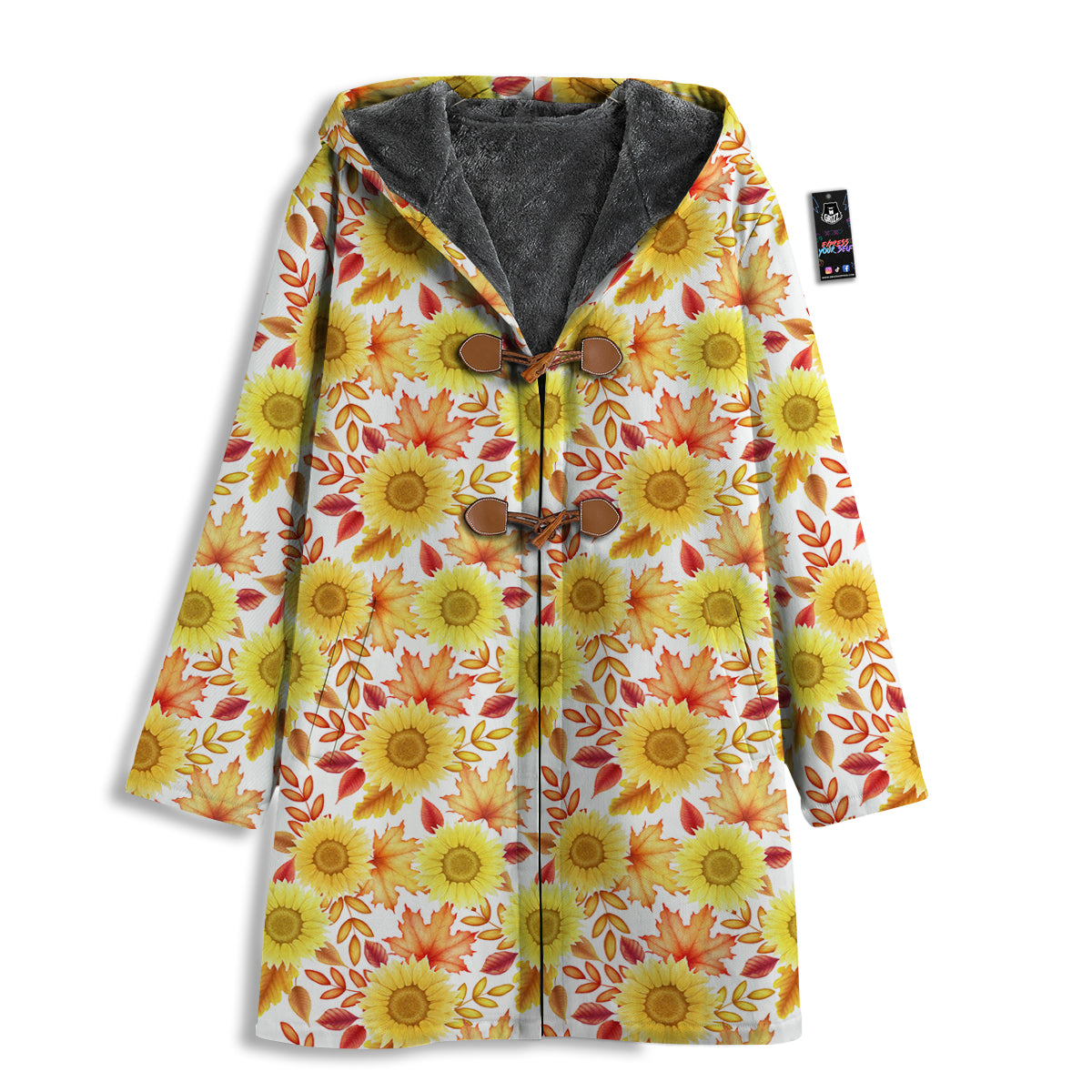 Sunflower Autumn Print Pattern Men's Windbreaker Jacket-grizzshop