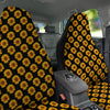 Sunflower Black Autumn Print Pattern Car Seat Covers-grizzshop