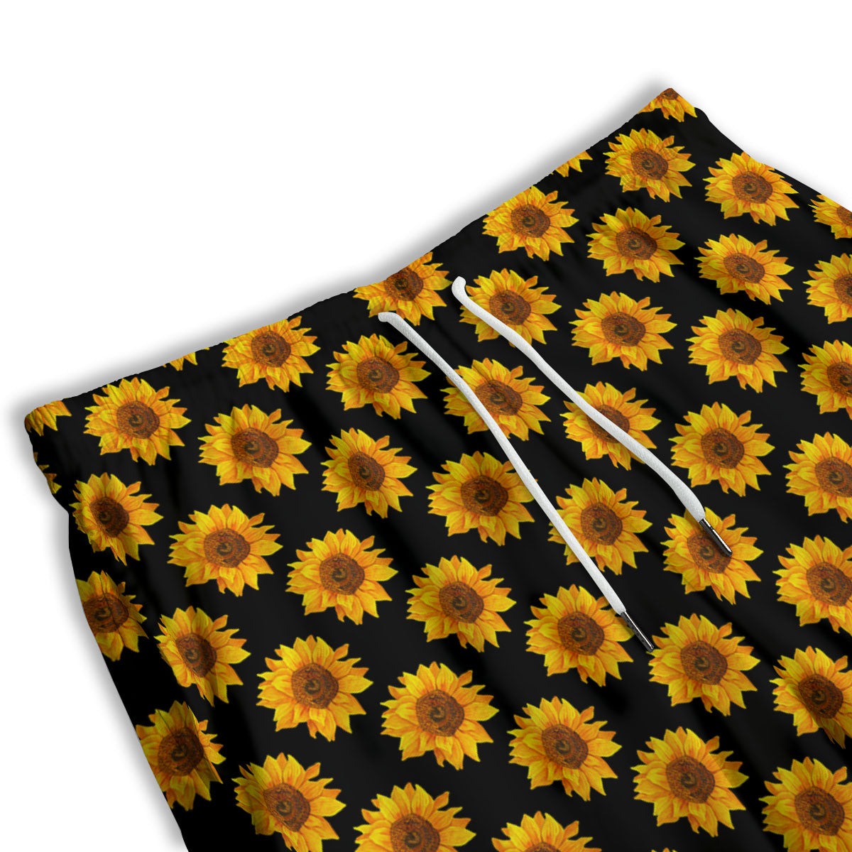 Sunflower Black Autumn Print Pattern Men's Athletic Shorts
