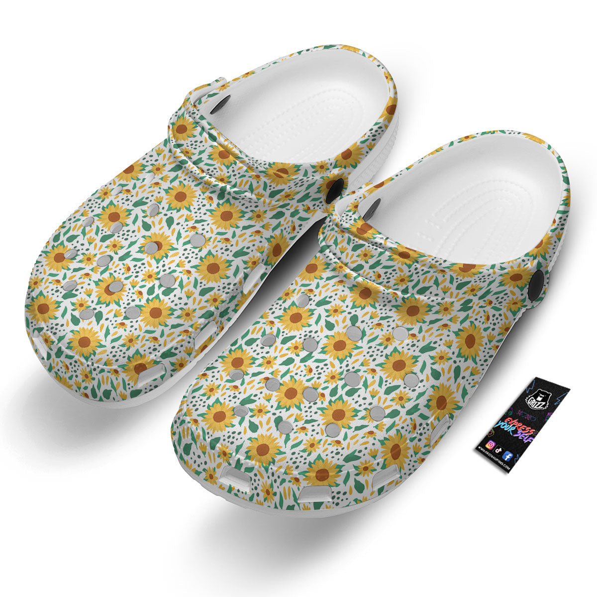 Sunflower Blooming Print Pattern Clog-grizzshop