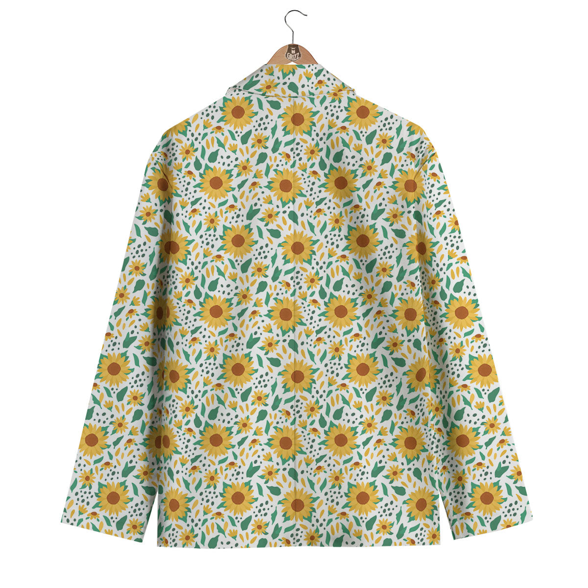 Sunflower Blooming Print Pattern Men's Blazer-grizzshop