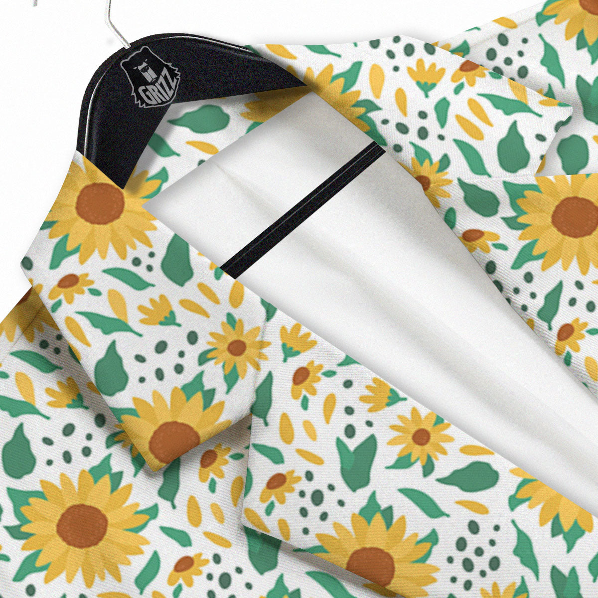 Sunflower Blooming Print Pattern Men's Sport Coat-grizzshop