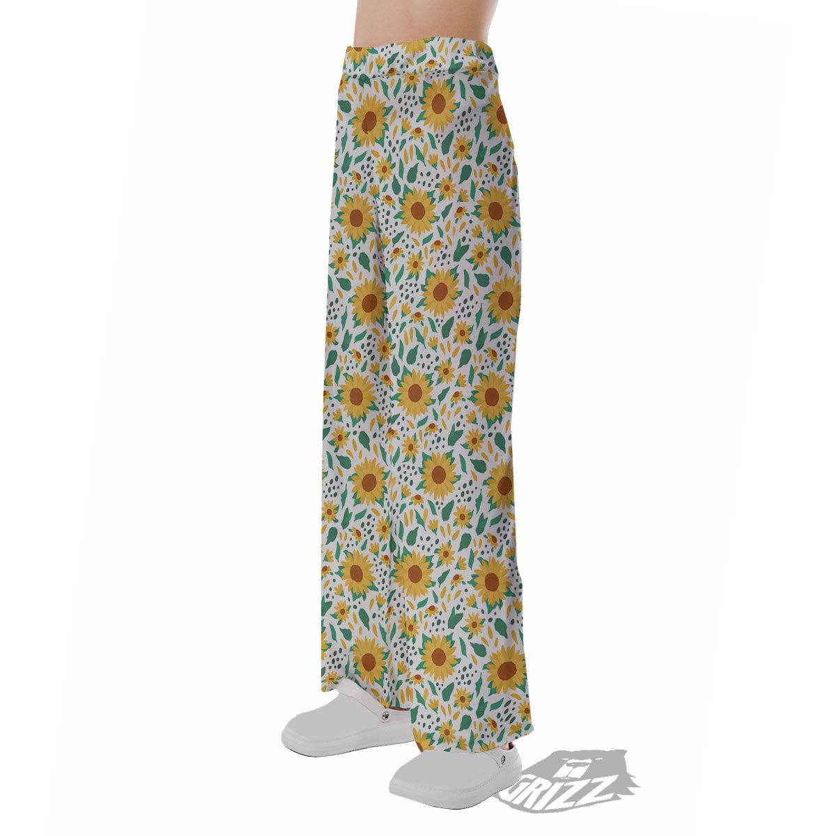 Sunflower Blooming Print Pattern Pajama Pants-grizzshop