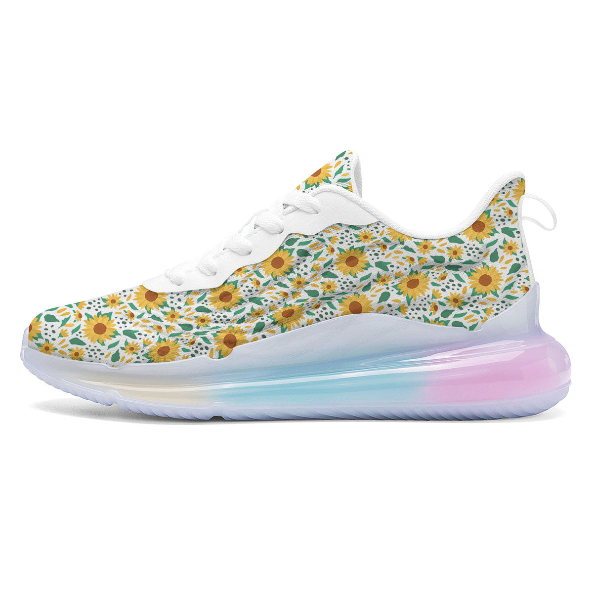 Sunflower Blooming Print Pattern Running Sneakers-grizzshop