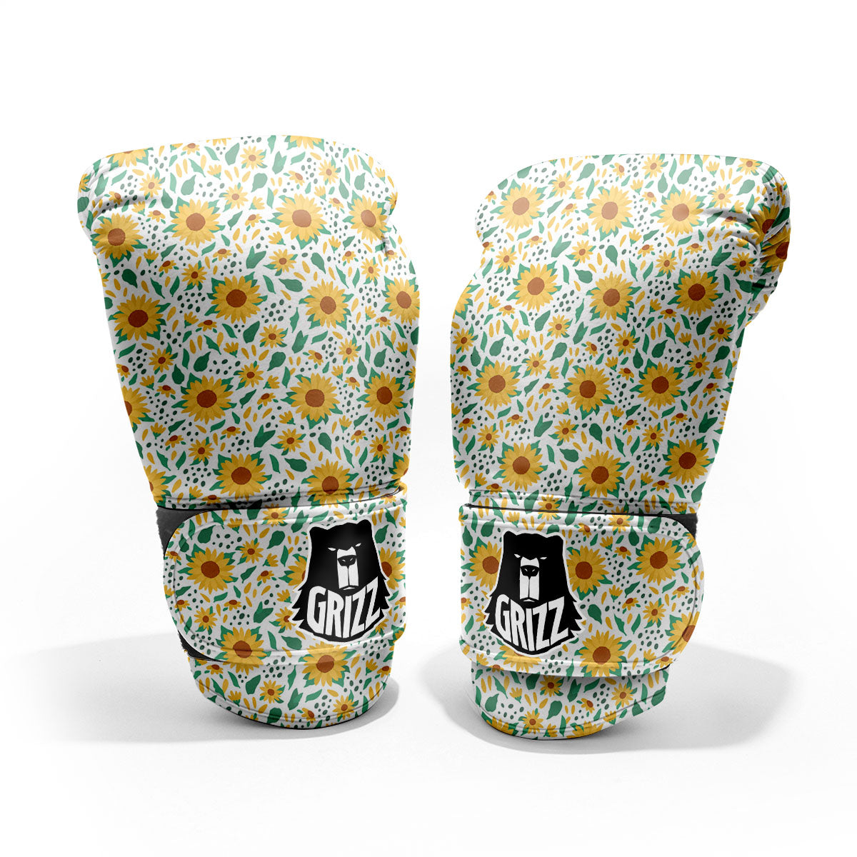 Sunflower Blooming Print Pattern Pro Boxing Glove