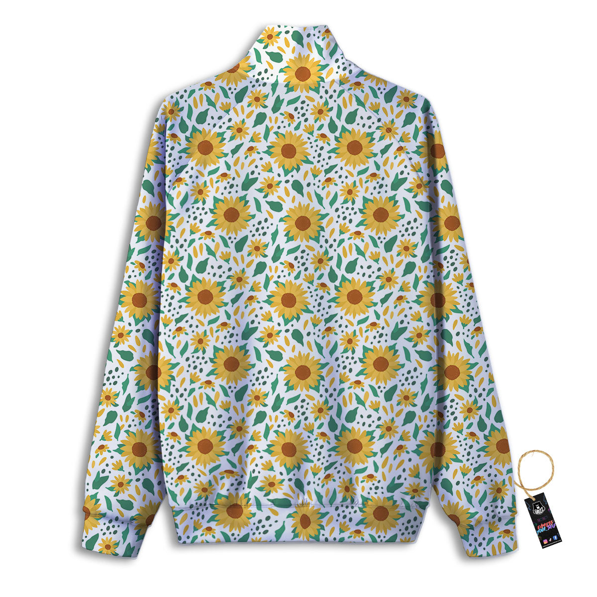 Sunflower Blooming Print Pattern Track Jacket-grizzshop