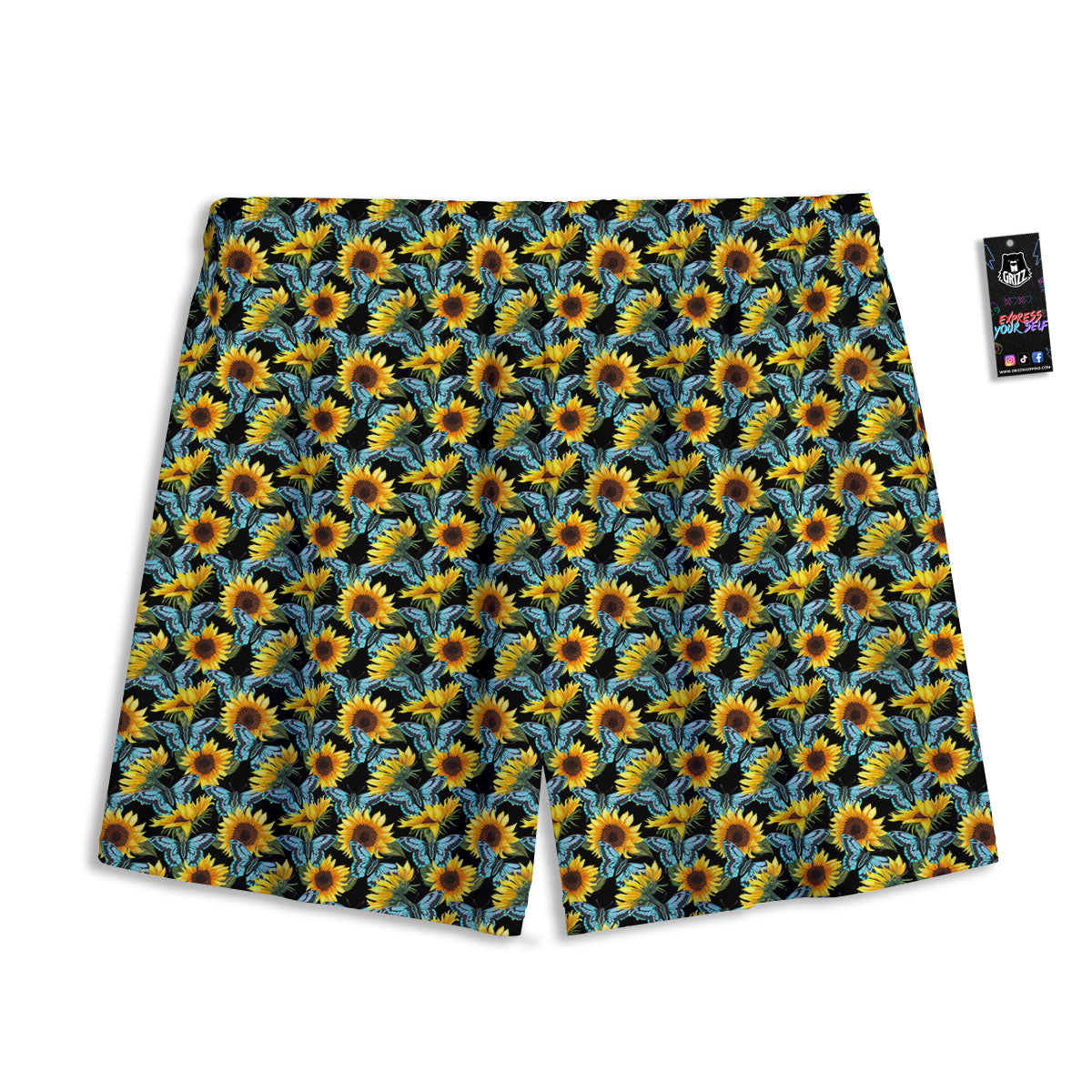 Square Dot Geometric Print Pattern Mesh Shorts