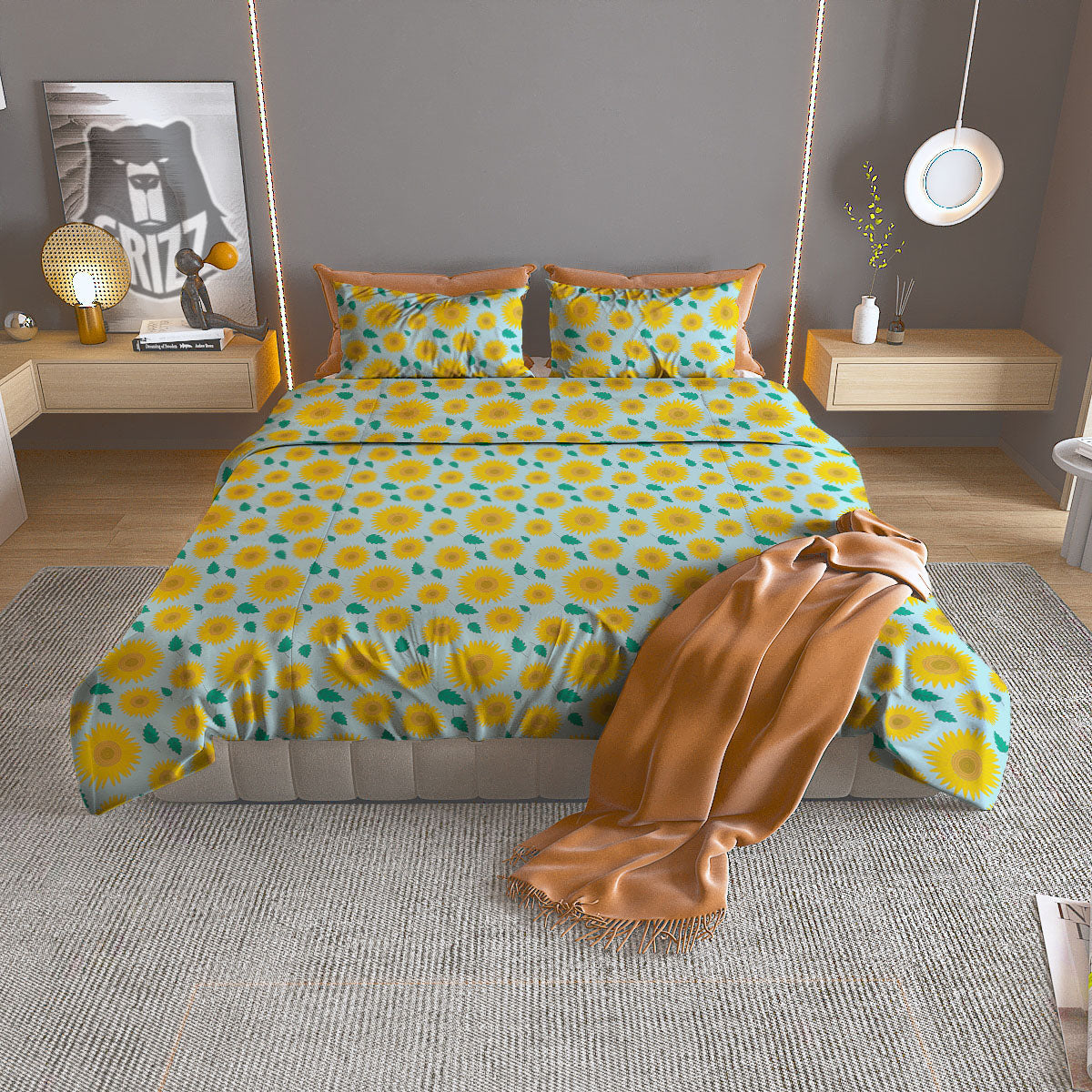 St. Patrick's Day Cute Clover Print Duvet Cover Bedding Set
