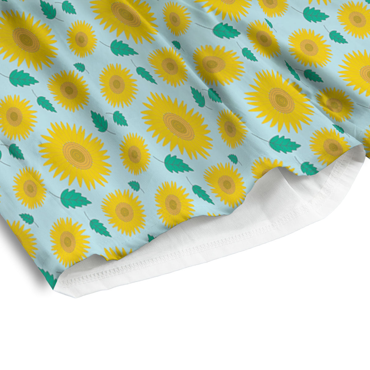 Sunflower Blue Cute Print Pattern Men's Athletic Shorts