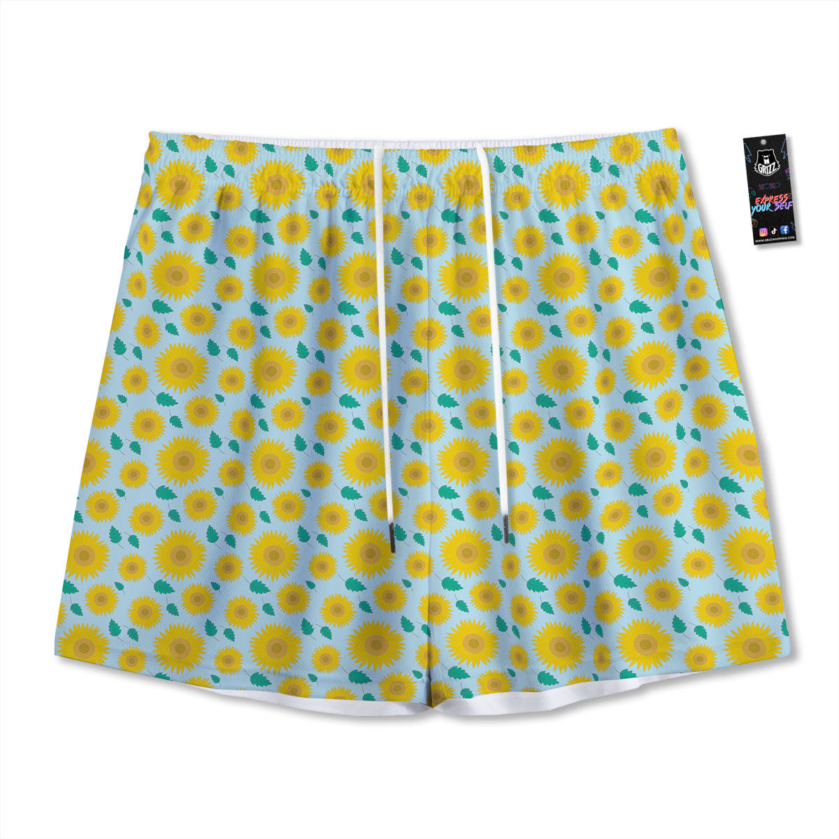 St. Patrick's Day Cute Clover Print Mesh Shorts
