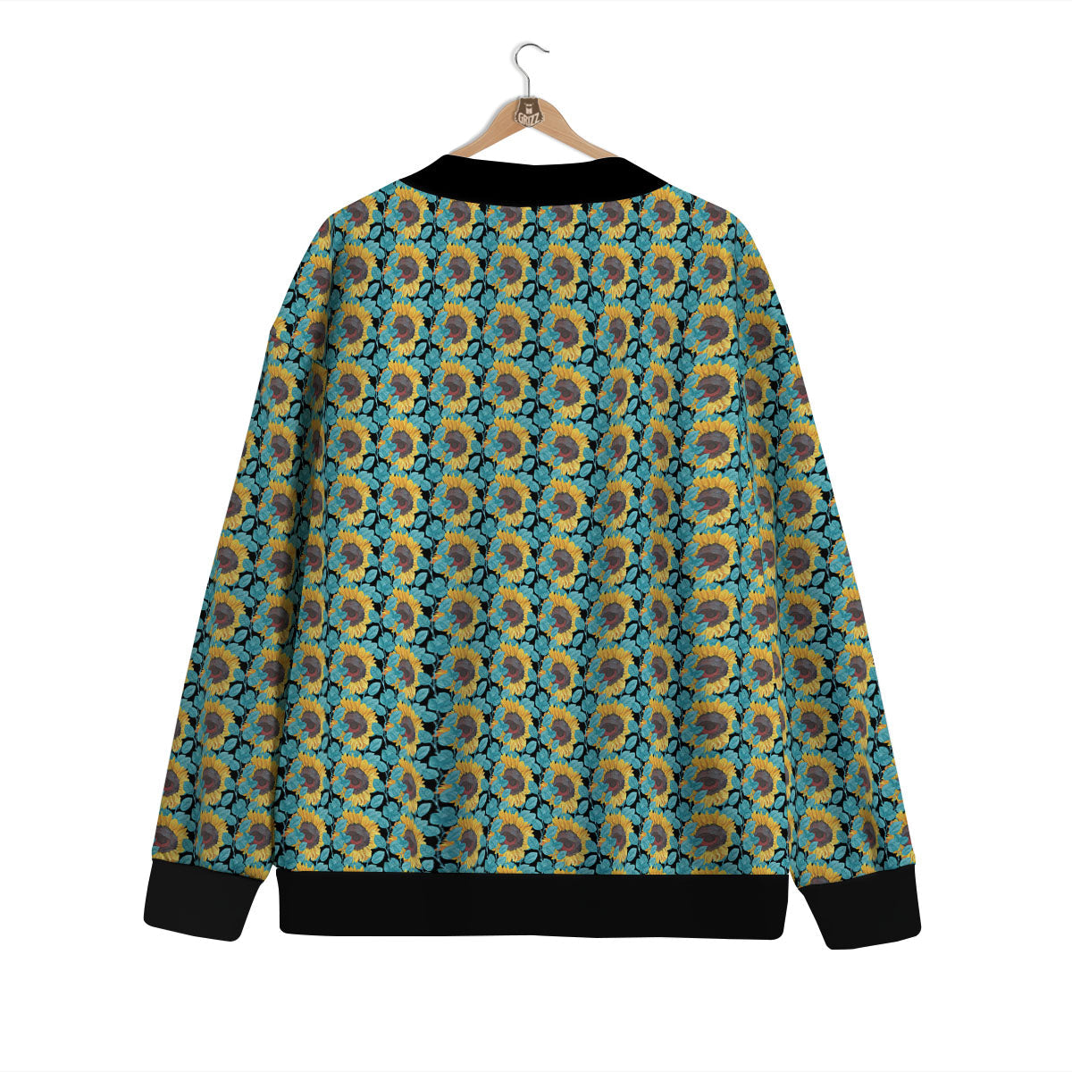 Sunflower Blue Print Pattern Cardigan-grizzshop