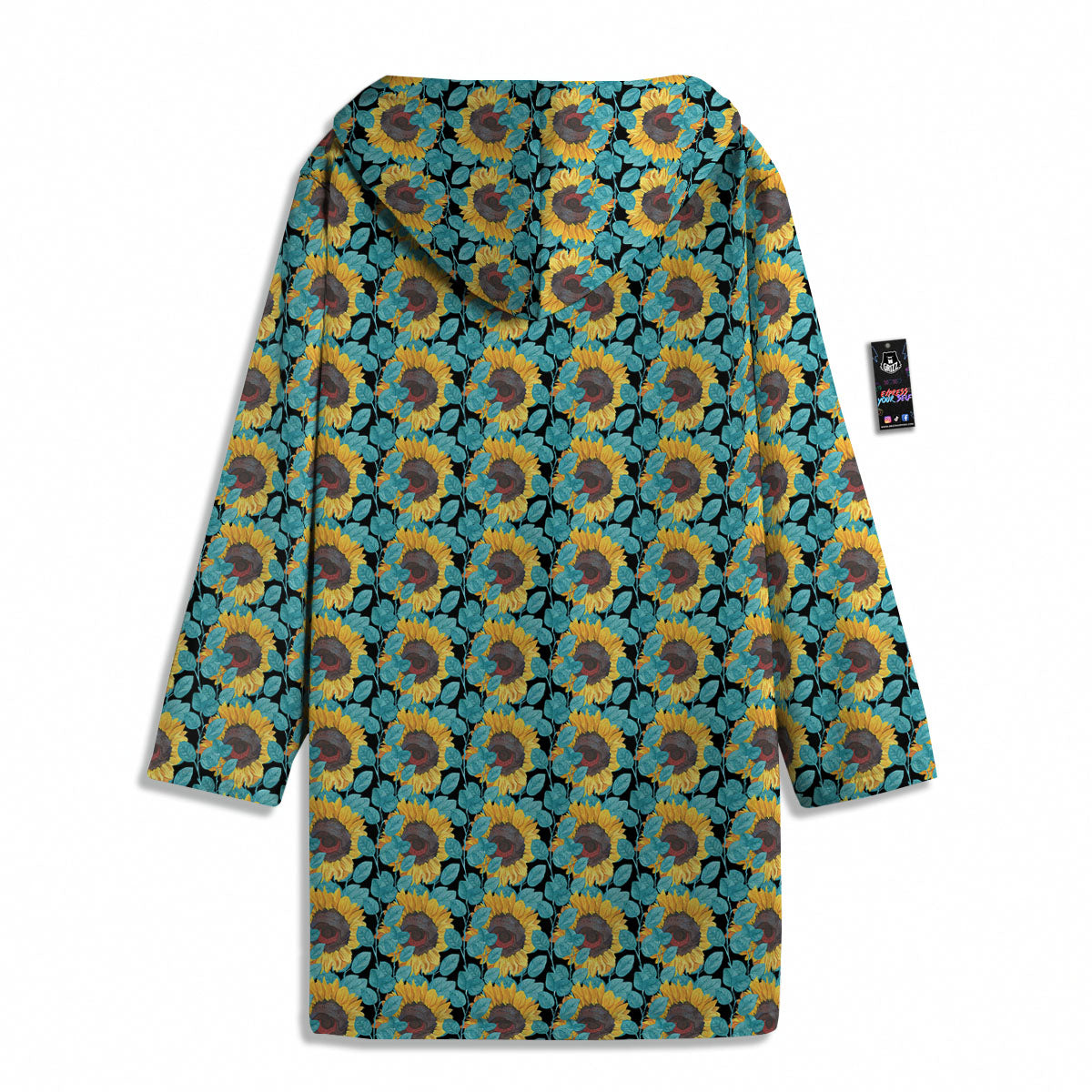 Sunflower Blue Print Pattern Men's Windbreaker Jacket-grizzshop