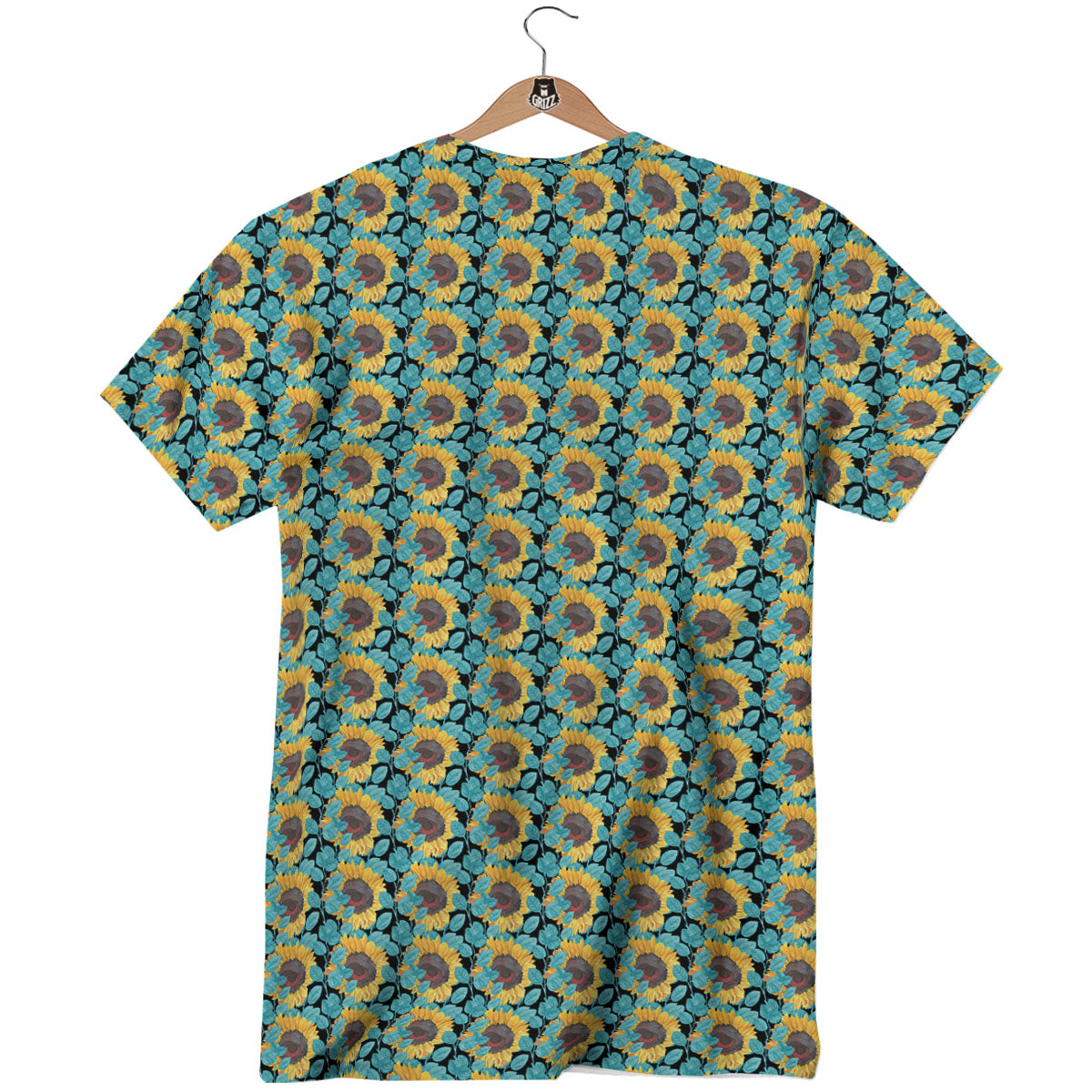 Sunflower Blue Print Pattern T-Shirt-grizzshop