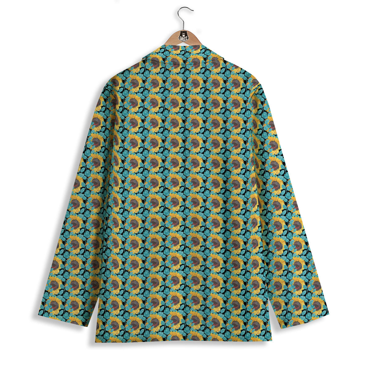 Sunflower Blue Print Pattern Women's Blazer-grizzshop