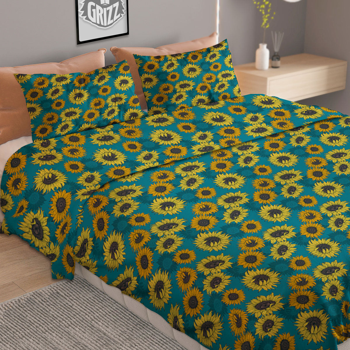 St. Patrick's Day Four Leaf Clover Print Duvet Cover Bedding Set