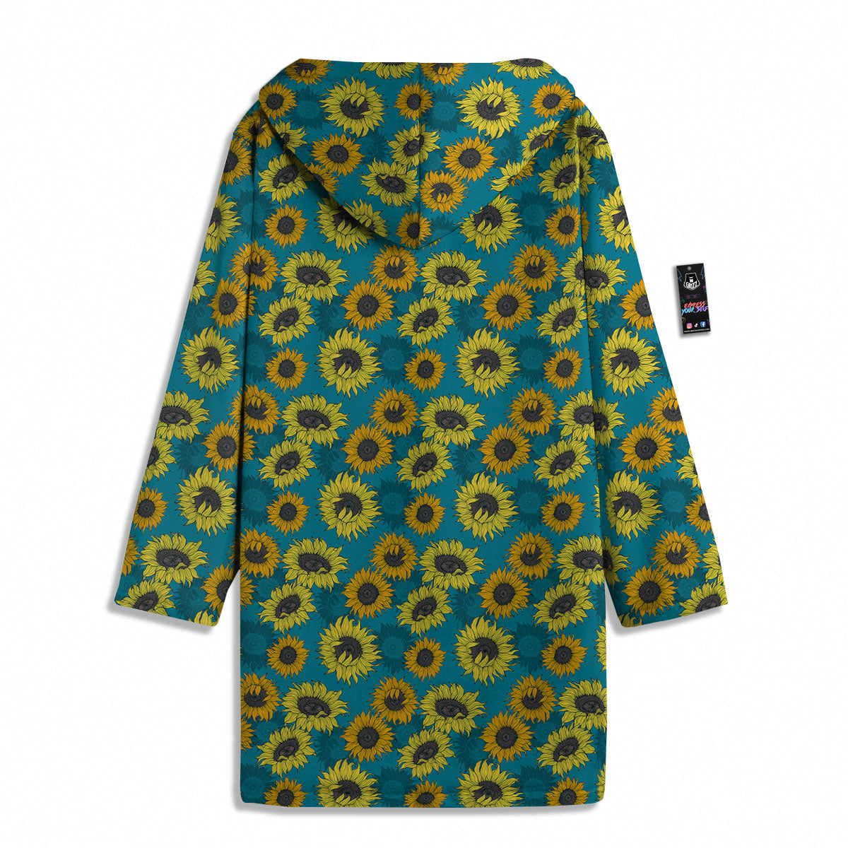 Sunflower Blue Vintage Print Pattern Men's Windbreaker Jacket-grizzshop