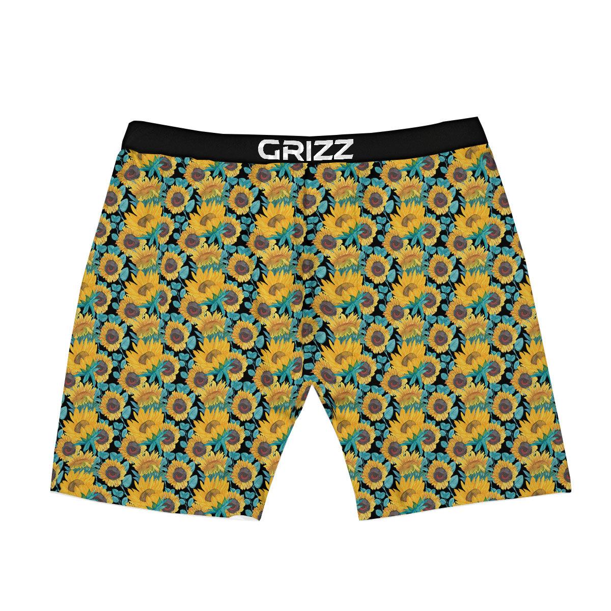 Sunflower Bright Print Pattern Boxer Briefs-grizzshop