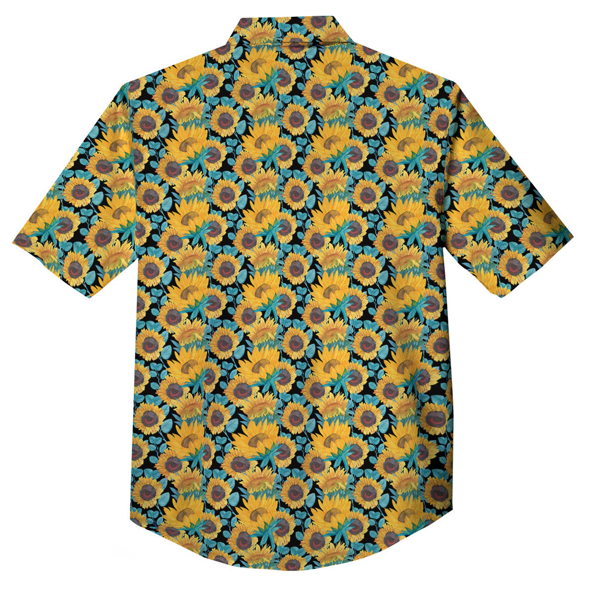 Sunflower Bright Print Pattern Button Up Shirt-grizzshop