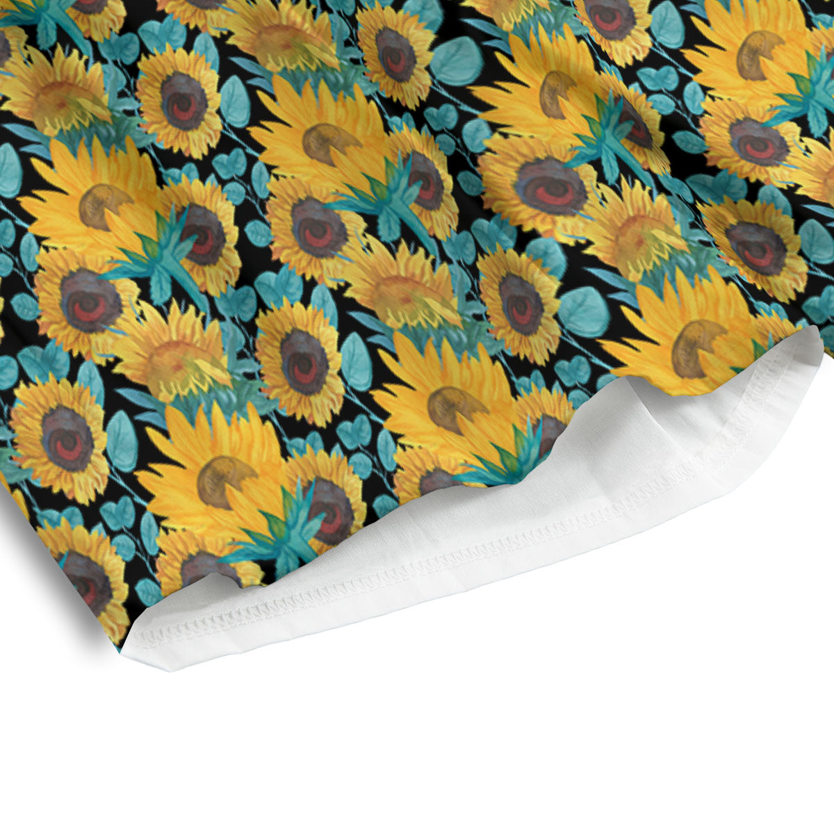 Sunflower Bright Print Pattern Men's Athletic Shorts