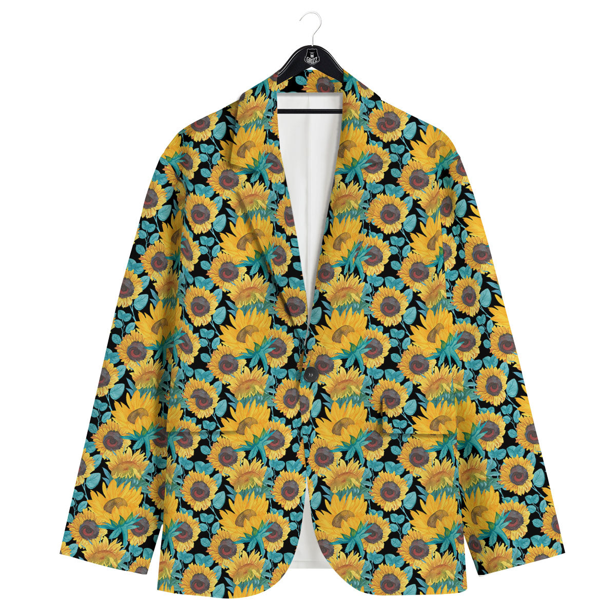 Sunflower Bright Print Pattern Men's Sport Coat-grizzshop