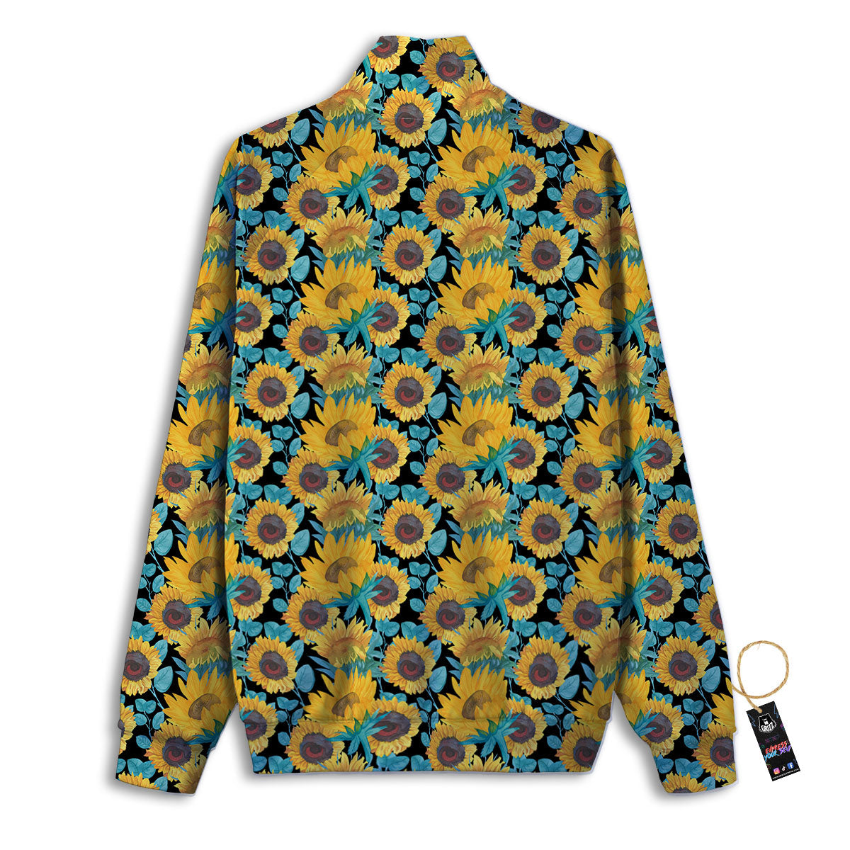 Sunflower Bright Print Pattern Track Jacket-grizzshop