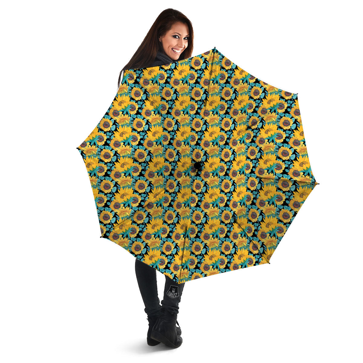 Sunflower Bright Print Pattern Umbrella-grizzshop