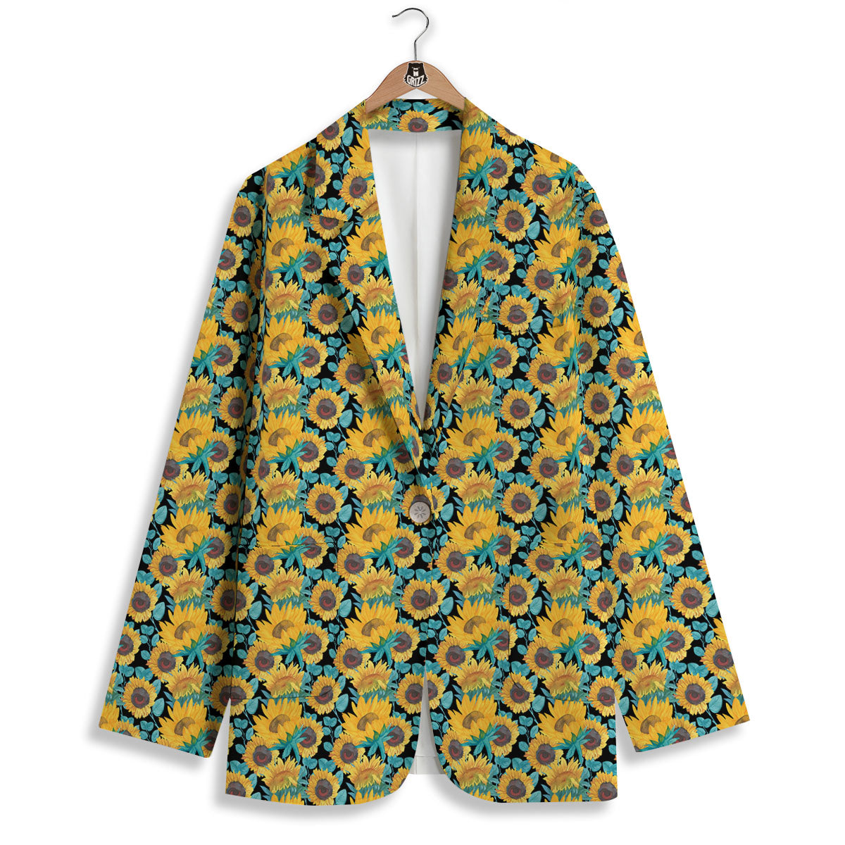 Sunflower Bright Print Pattern Women's Blazer-grizzshop