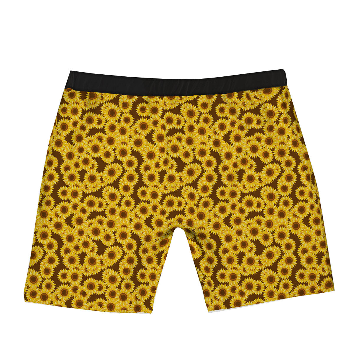 Sunflower Brown Print Pattern Boxer Briefs-grizzshop