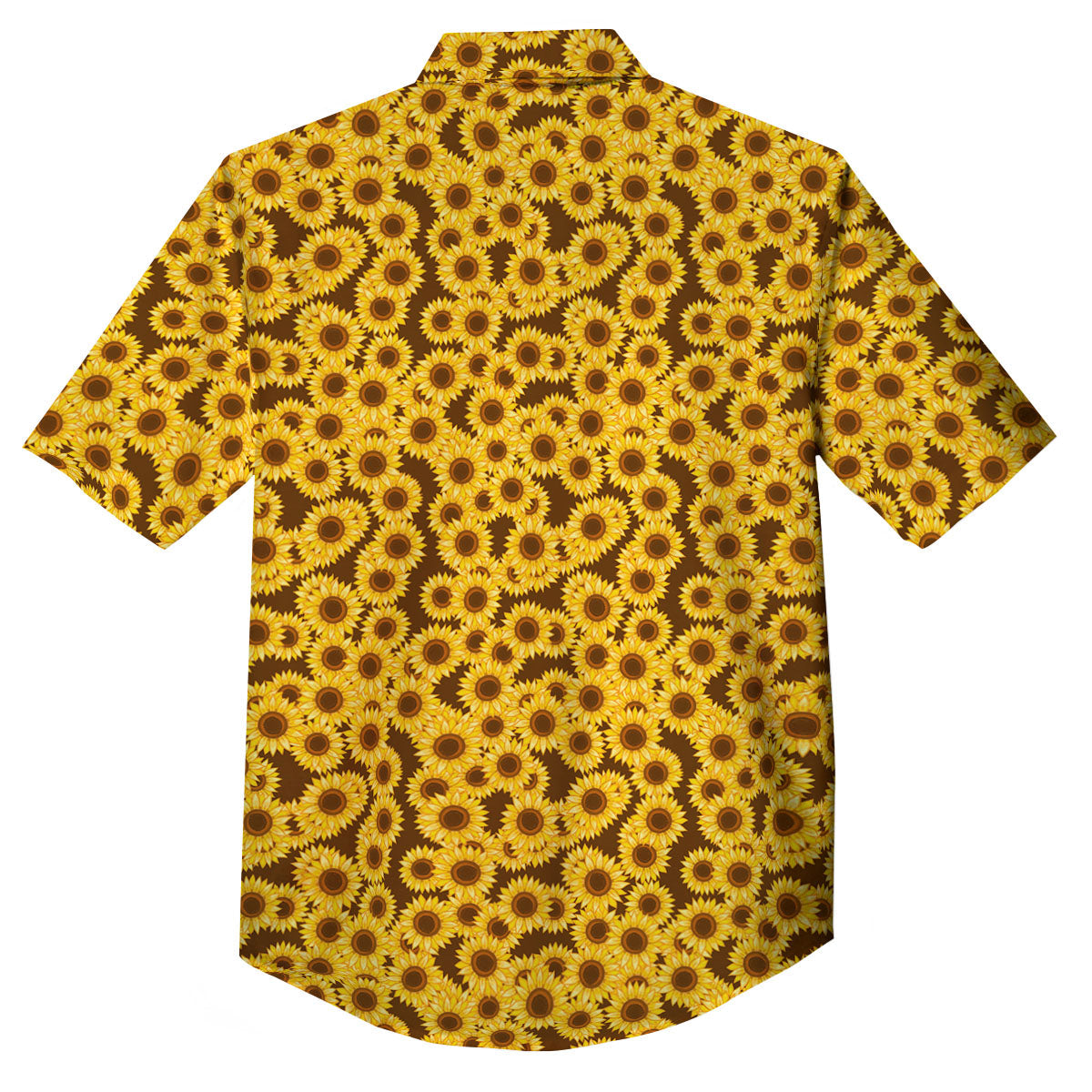 Sunflower Brown Print Pattern Button Up Shirt-grizzshop