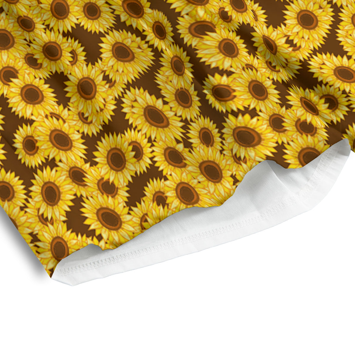Sunflower Brown Print Pattern Men's Athletic Shorts